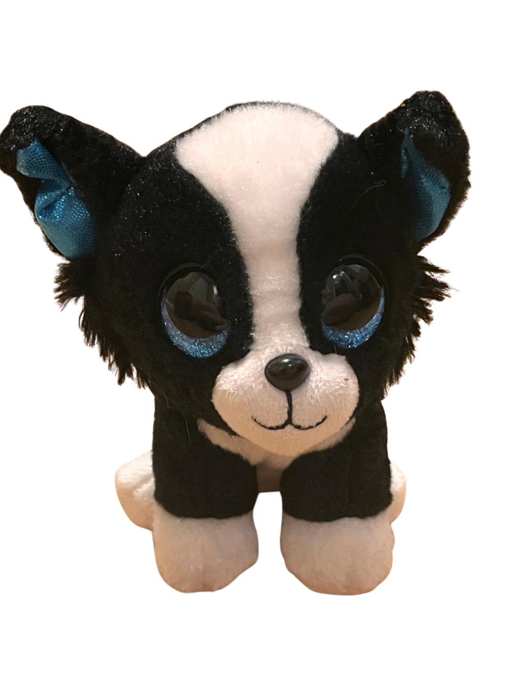 Ty Beanie Boos Fetch Black & White Boston Terrier Dog Plush Toy 6"